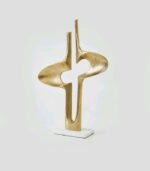 Eternity Marble Basa Aluminum Table Accent