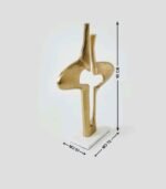 Eternity Marble Basa Aluminum Table Accent - Image 2