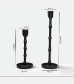 Black Powder Coated Aluminum Candle Holder - Image 2
